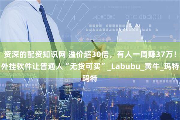 资深的配资知识网 溢价超30倍，有人一周赚37万！外挂软件让普通人“无货可买”_Labubu_黄牛_玛特